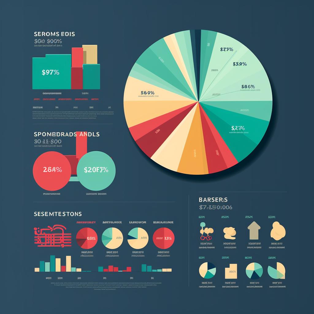 A pie chart representing various categories of a startup's expenses